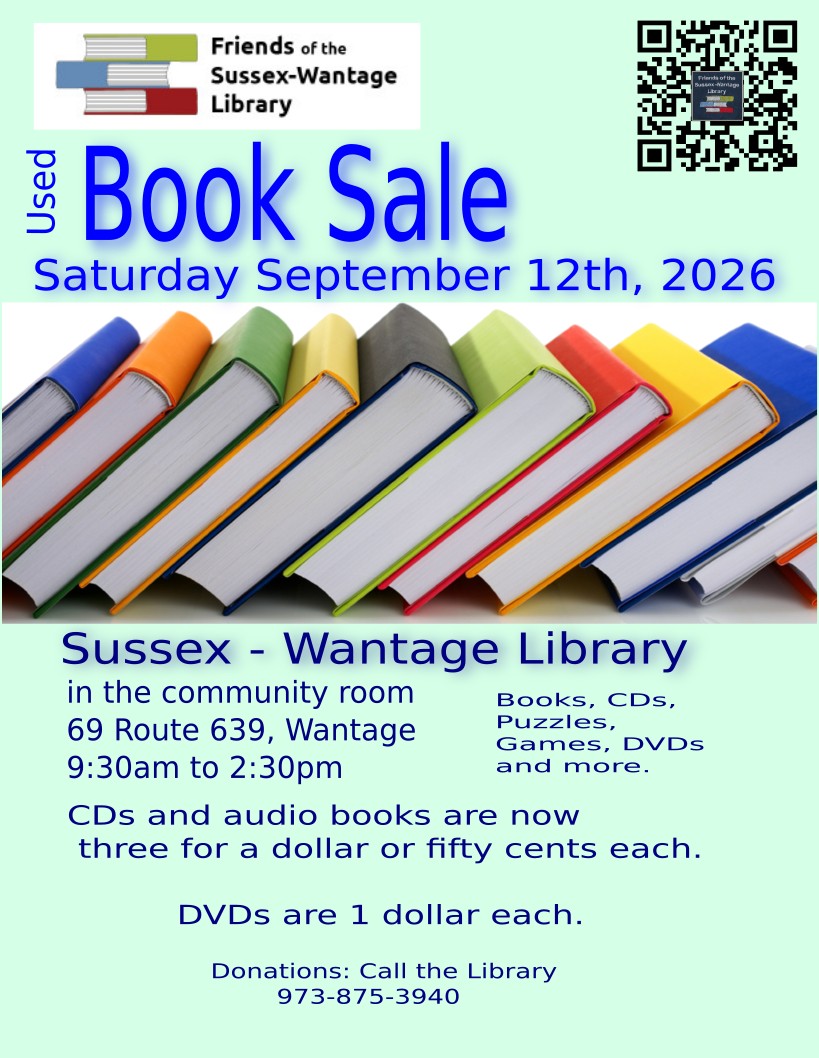 Poster of book sale notice. September 12, 2026